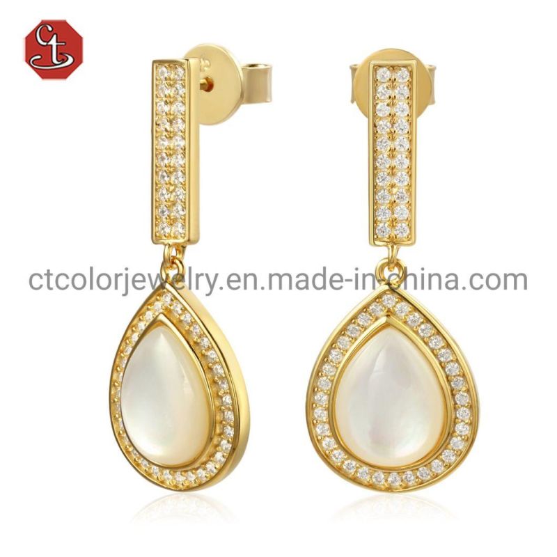 Wholesale fashion jewelry 18k hoop earrings high quality gold plated earrings