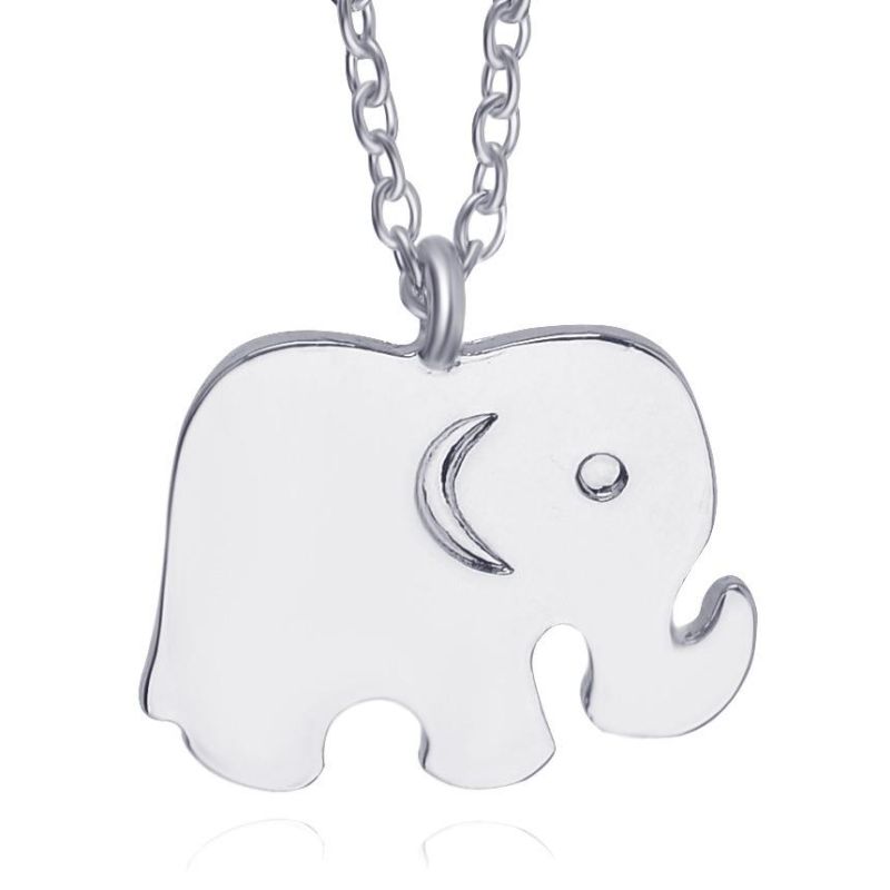 Plain Metal Custom Gold Plated Elephant Necklace