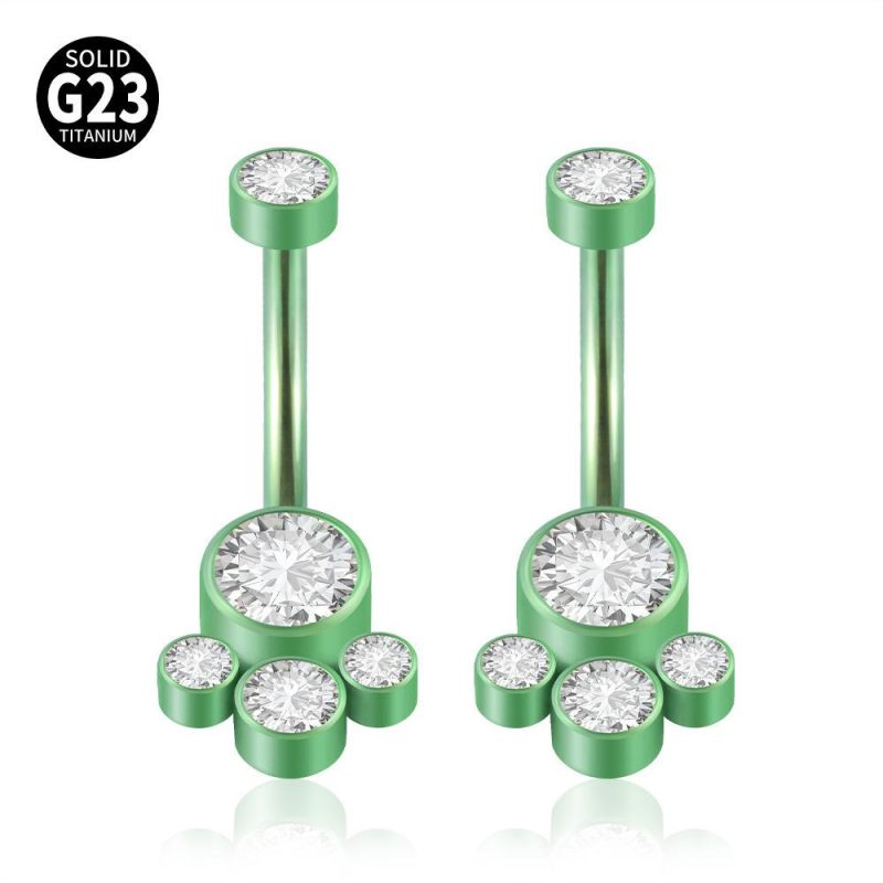Titanium Colorful Belly Button Rings 14G Belly Ring Navel Piercings Jewelry