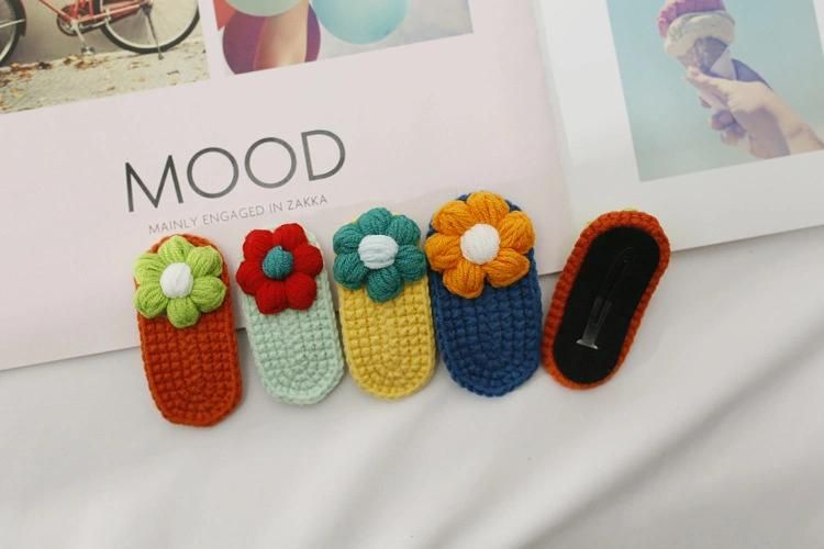 Crochet Flower Hair Accessory Clips Ym254