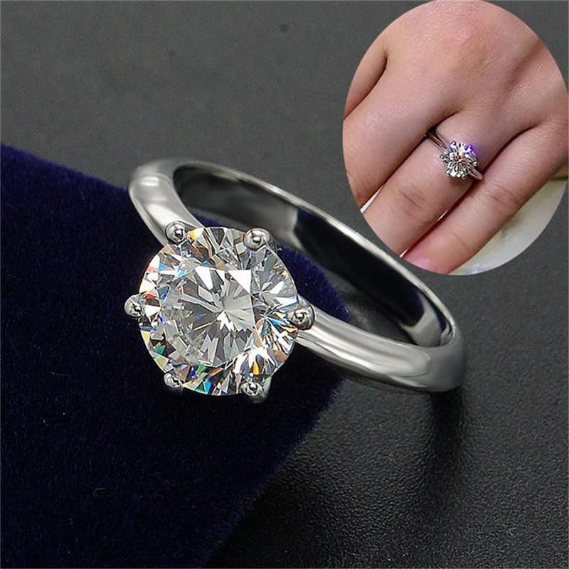 Wedding Ring Zircon Cubic 925 Sterling Silver Rings Women Fine Jewelry