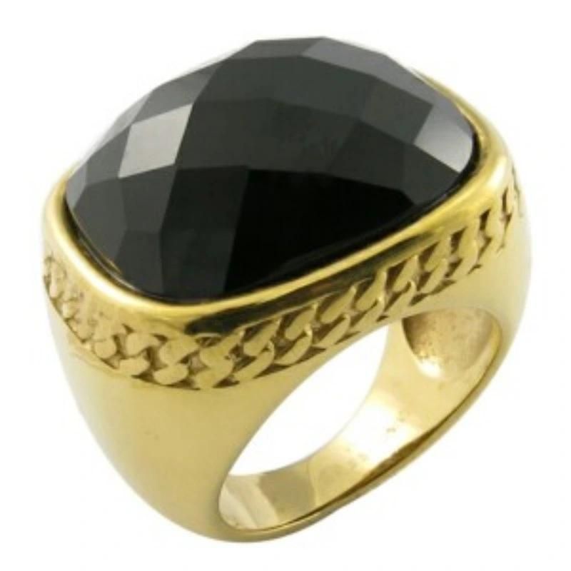 Oval Glue Ruby Stone Medical Steel Large Gem Stone Rings