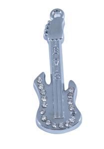 Metal Guitar New Design Pendant with Rhinestone (DE02-716)