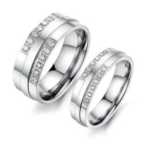 Gorgeous High Quality 316L Stainless Steel Wedding Set Ring Jewelry