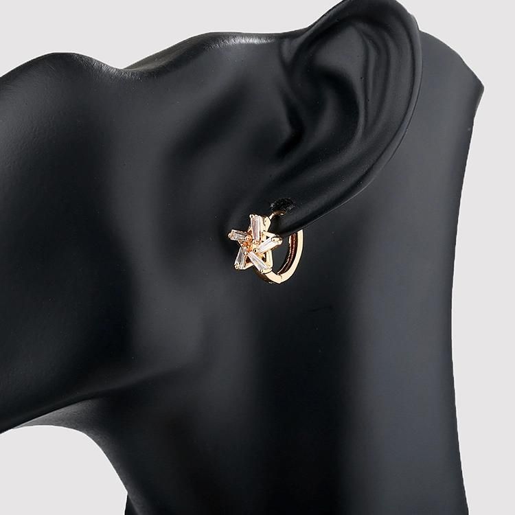 Multi Color Rainbow Jewelry Huggie Earrings with Mini Zircon