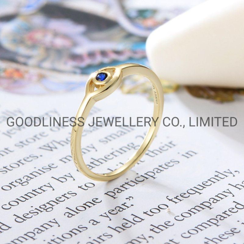 925 Sterling Silver Fine Jewelry Evil Eye Women Rings