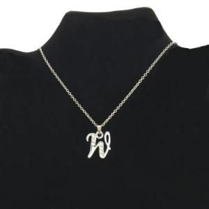 Hot Selling Letter W Charms Necklace Wholesale (FLN16040707)