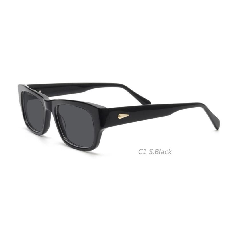 New 2022 Luxury Internal Chamfering High Quality Men Women Shades UV400 Thick Widen Temple Acetate Polarized Sunglasses