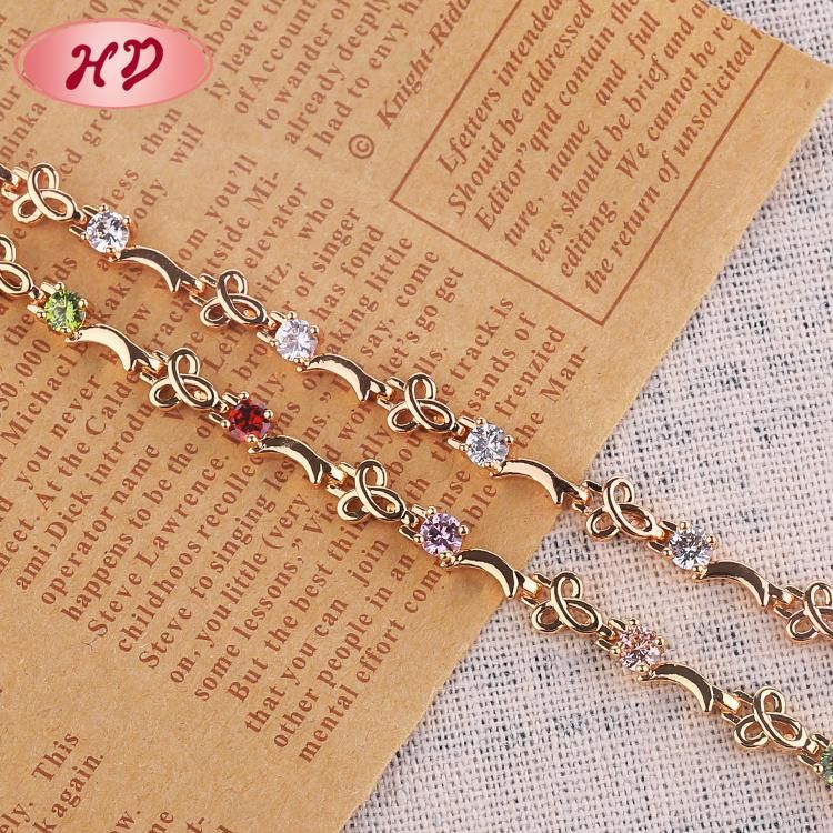 Fashion Jewellery Gold Color Simple Bracelet for Girl