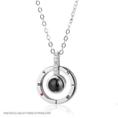 Girlfriend Wedding Gift Projection Romantic Love Pendant Necklace Fashion Accessories