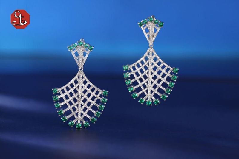 Hollow Out Silver Earring Fashion Women Luxury Earrings Jewelry