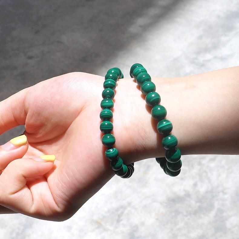 Green Crystal Jewelry Natural Malachite Bracelet