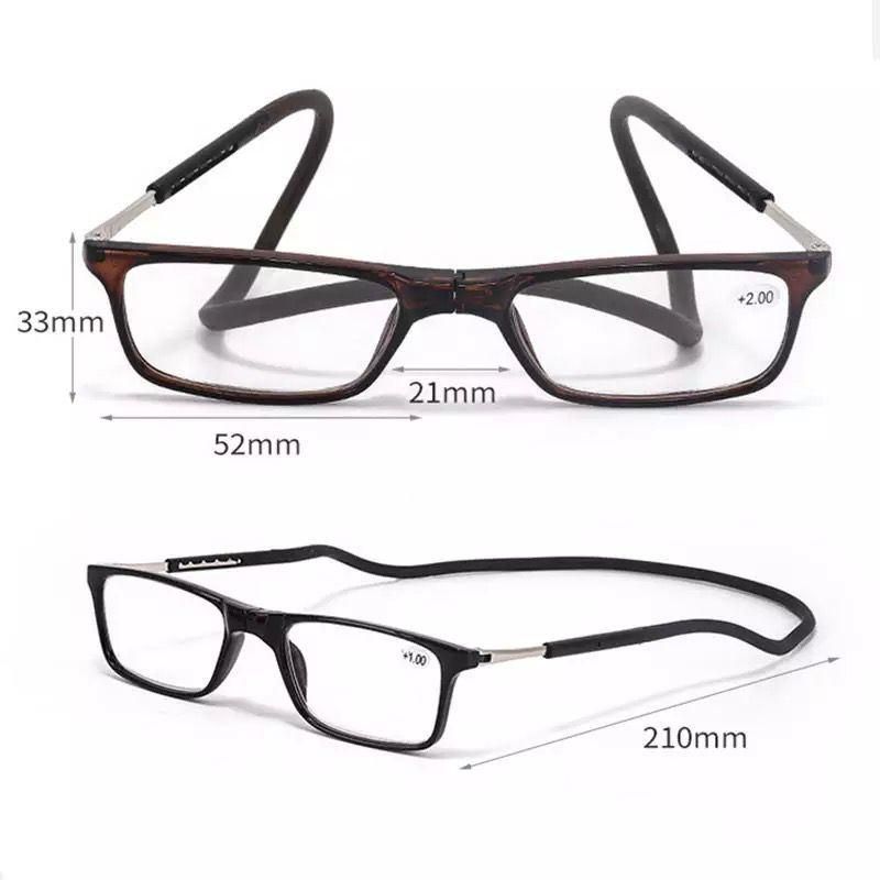 Unisex Magnet Fashion Anti-Folding Hoop Easy to Take Adjustable Strength Magnetic Reading Glasses