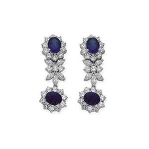Fashion New Type 925 Sterling Silver Sapphire Dangle Earring