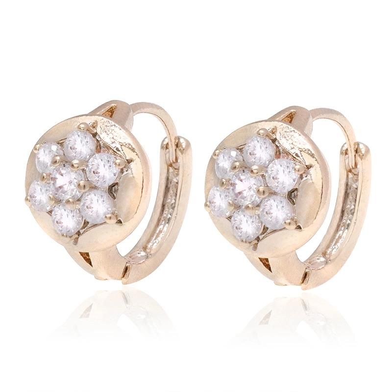 Fashion 14K Cubic Zirconia Ladies Luxury Earrings Jewelry