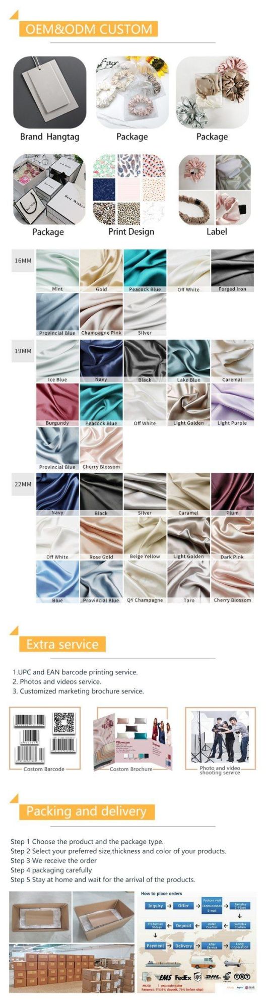 Wholesale 2021 Customize Silk Scrunchie 100% Silk Elastic Hair Bands Mulberry Silk Scrunchies