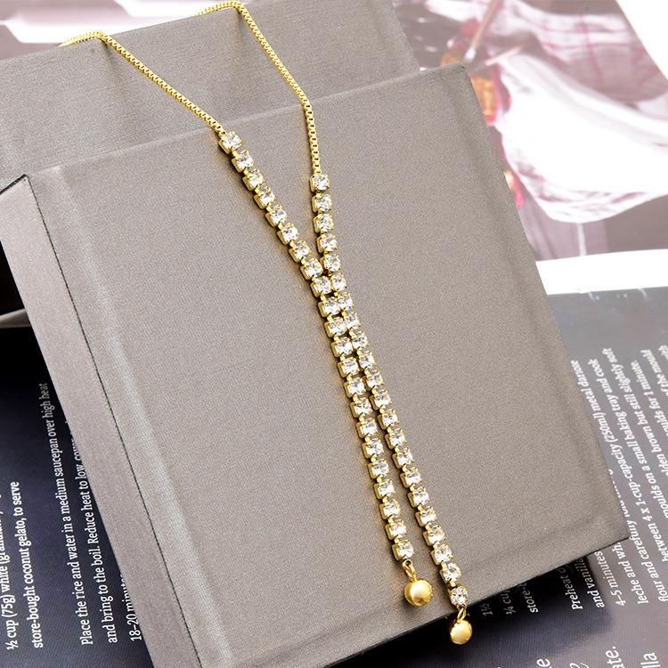 Factory Wholesale Fashion Jewelry Ins Fashion Personalized Jewelry Stainless Steel Gold Plated Zircon Necklace Jewelry