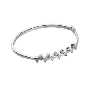 Sterling Silver Heart Beat Bangle Bracelet