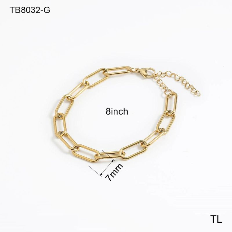 Manufacturer Custom Fashion Jewelry 18K Gold Plated Bracelet Waterproof Top Ranking Stainless Steel Simple-Style 18K Bracelet Wholesale
