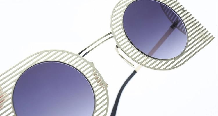 New European and American Personality Mesh Frame Metal Sunglasses