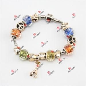 Fashion Snake Chain Glass Beads Dangles Bracelet Jewelry (POD60229)
