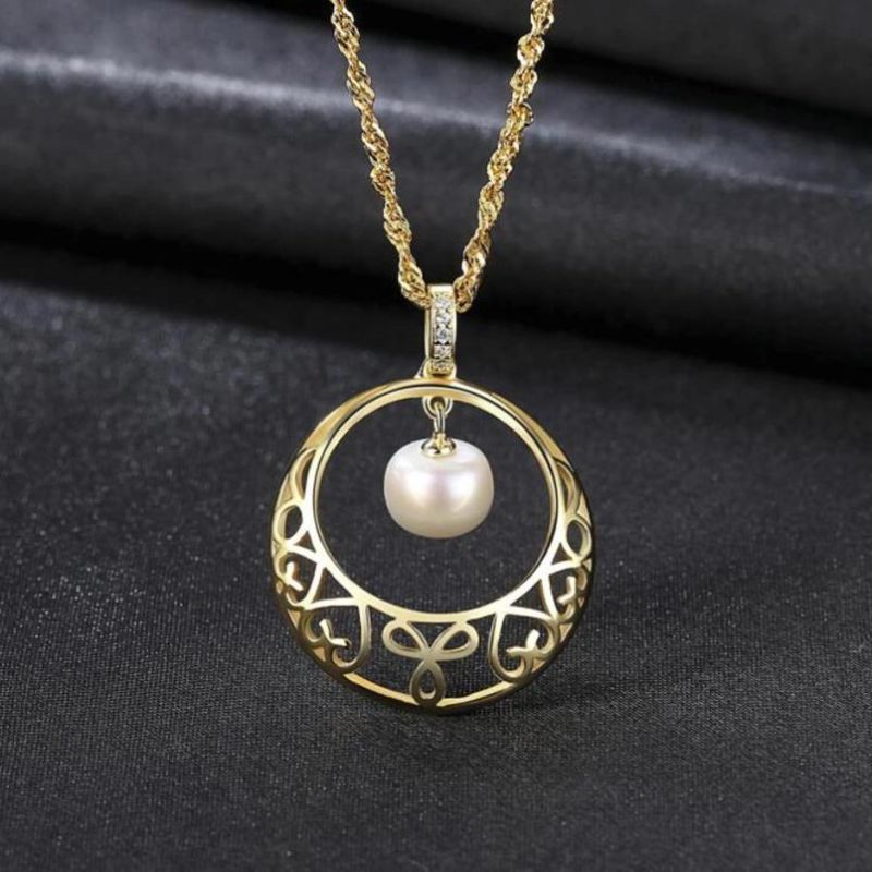 Fashion Jewelry Fresh Water Pearl 925 Silver Pendants Necklace Wholesales
