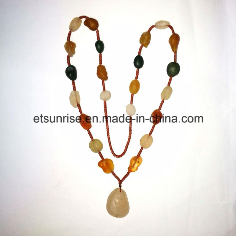 Semi Precious Stone Crystal Beaded Fashion Necklace