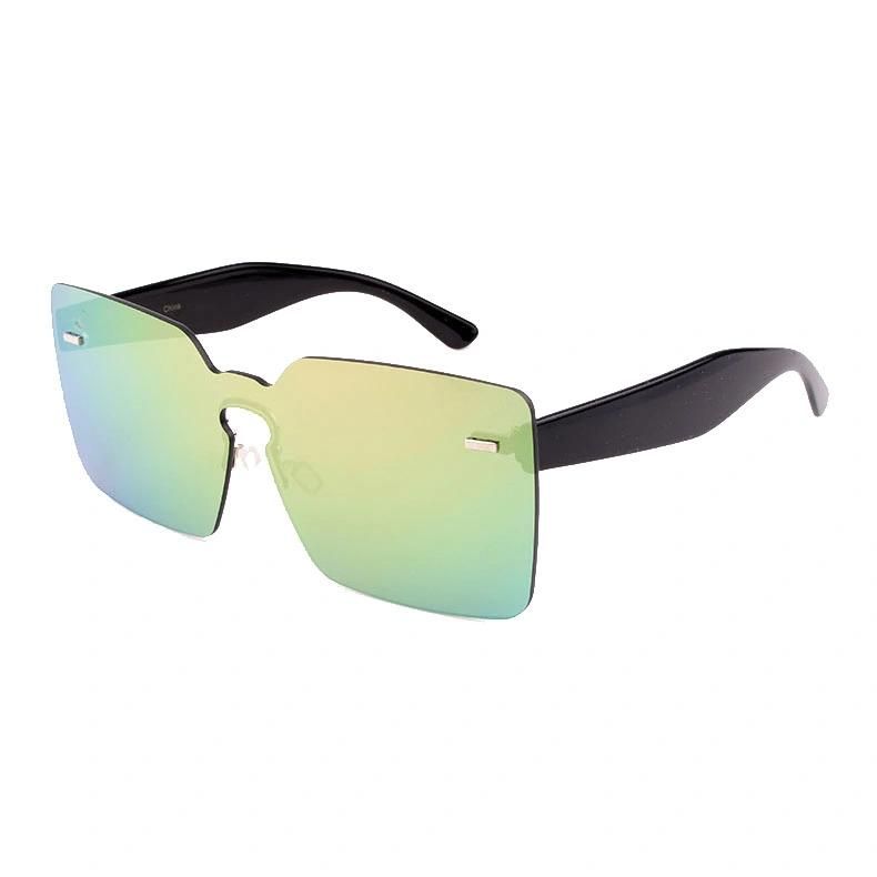 2018 Rectangle Shape Fashion Sunglasses with One Piece Lens