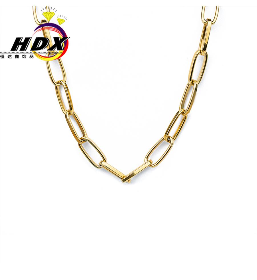 Cold Wind French Thick Chain Fashion Simple Naked Chain Necklace Female