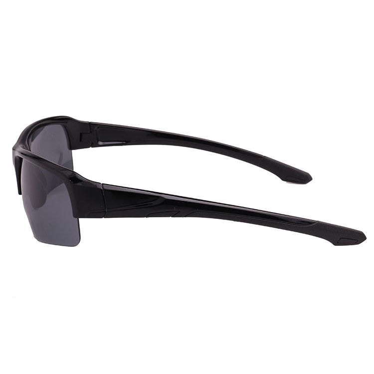 Latest Fashion Black Half-Frame Sport Sunglasses for Men