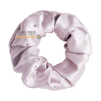 100% Mulberry Silk for Hair Accessories Scrunchies with Luxury Crystal