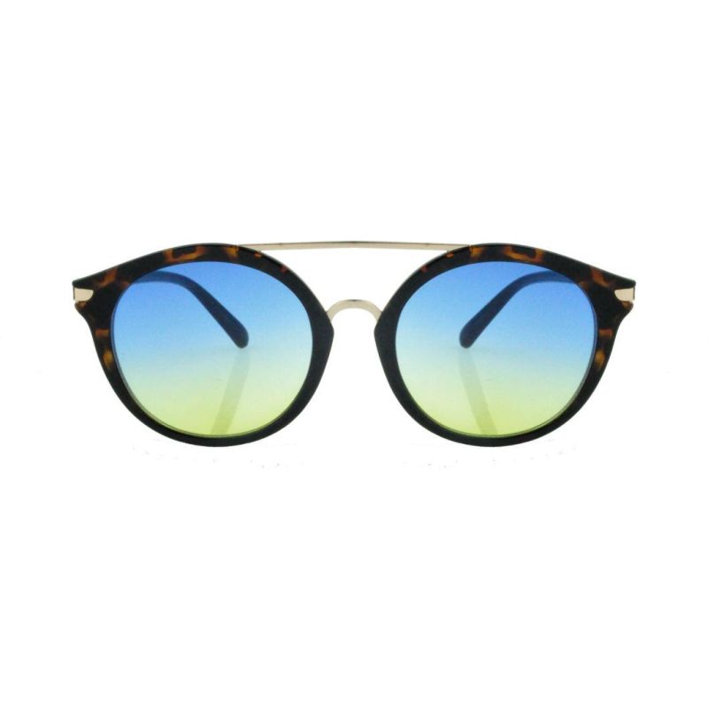 2018 Fashionable Round Lens Sunglasses with Mirrored Lens