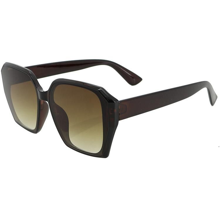 2022 Newly Crystal Brown Oversize Fashion Sunglasses