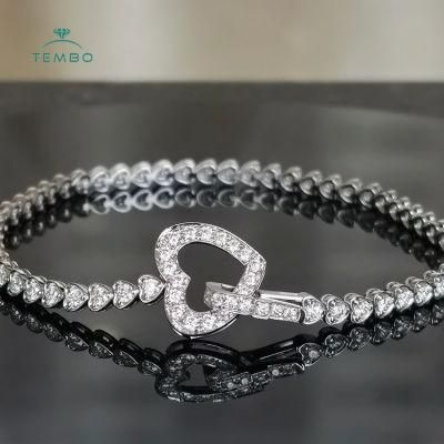 Women Diamond Tennis Bracelet in 14K White Gold Claw Setting 2mm Def Lab Grown Diamond Tennis Bracelets