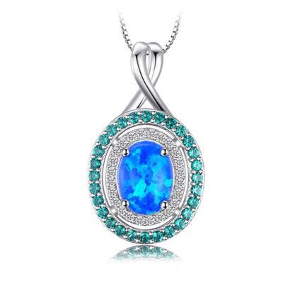 New Design 925 Sterling Silver Opal Pendants for Girls Women Jewelry