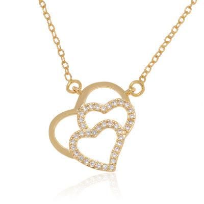 Wholesale Heart Shaped Ladies Zircon Fashion Jewelry Necklace