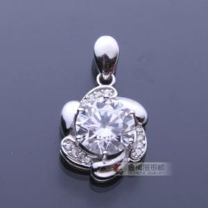 Fashion Heart &amp; Arrow Stone Silver Jewelry Pendant
