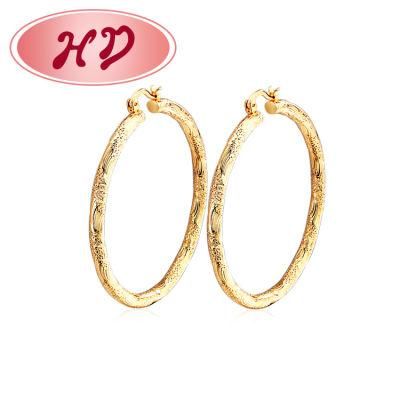 2020 Wholesale Women Fashion Fancy Earring Design 18K Gold Hoop Earings for Women