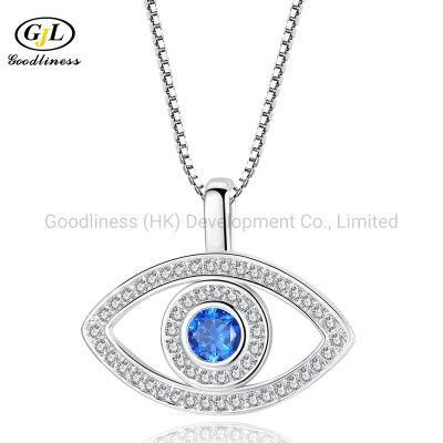 Chokers Necklace Blue Crystal Evil Eyes Pendant Necklace