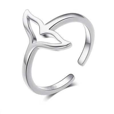 Fashion Accessories 925 Sterling Silver Jewelry Rings Size 5 6 7 8 Tail Cocktail Ring Gift for Women Girls Lady