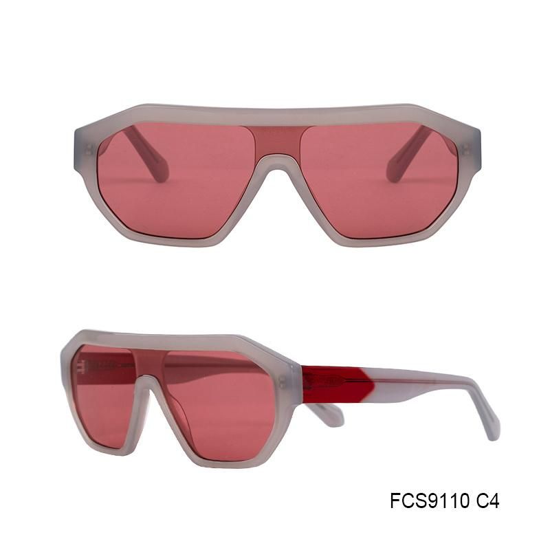 Eco Friendly Acetate with Nice Quality Hand-Make Sunglasses for Lady