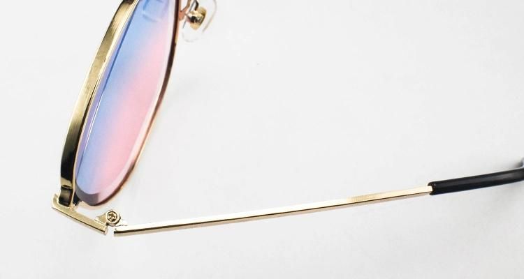 Hot Selling Custom Logo Round Stock Metal Frame Women Sunglasses