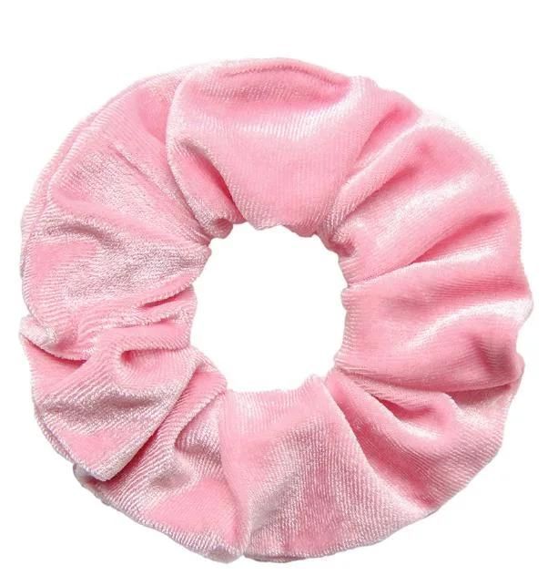 Fashion Creative Color Tie Dye Hair Tie Scrunchies Velvet Pink Hair Bands for Girls Ponytail Tie Hair Accessories