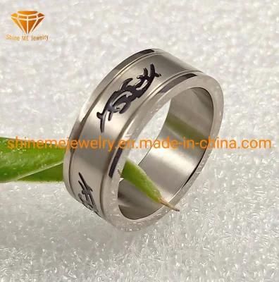 Simple Laser Design Fashion Jewelry Titanium jewelry Rings Tr1936