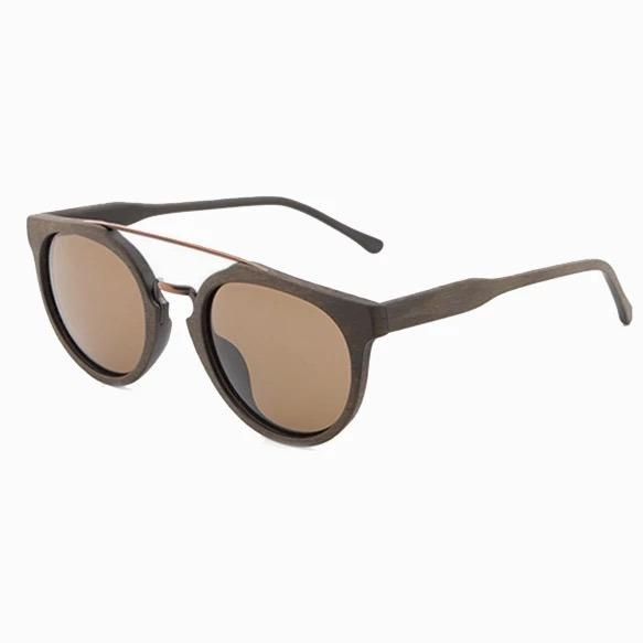 New Free Sample Wooden Bamboo Designer Premium Quality Vintage Classic Polarized Sunglass