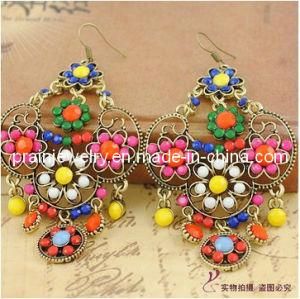 Spring Fashion Jewelry Crystal Alloy Earring Earrings for Women Antique Bronze Plated Environmental Friendly (PE-022)
