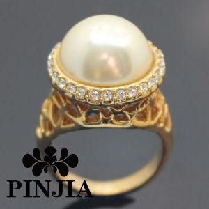 Women Pearl Cubic Zirconia/CZ Fashion Jewelry Ring