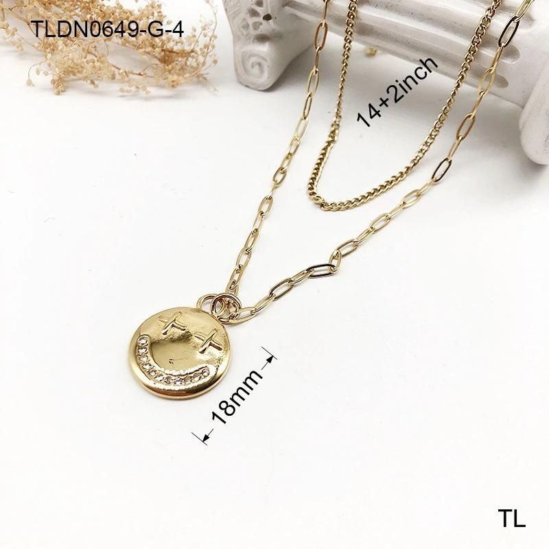 Manufacturer Custom Fashion jewellery New Arrivals Gold Plated Layered Necklace Chain Stainless Steel Jewelry Manufacturer Custom Design