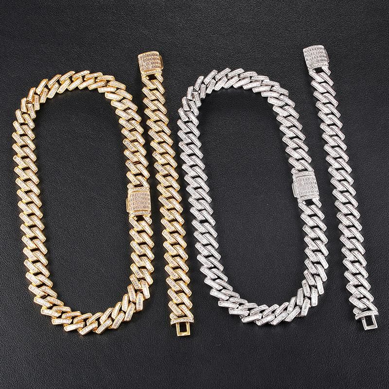Hip Hop Women Men Twist Rope Cuban Link Chain Necklace