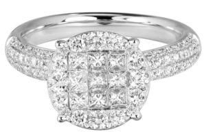 18k High End White Diamond Ring (BLR15)